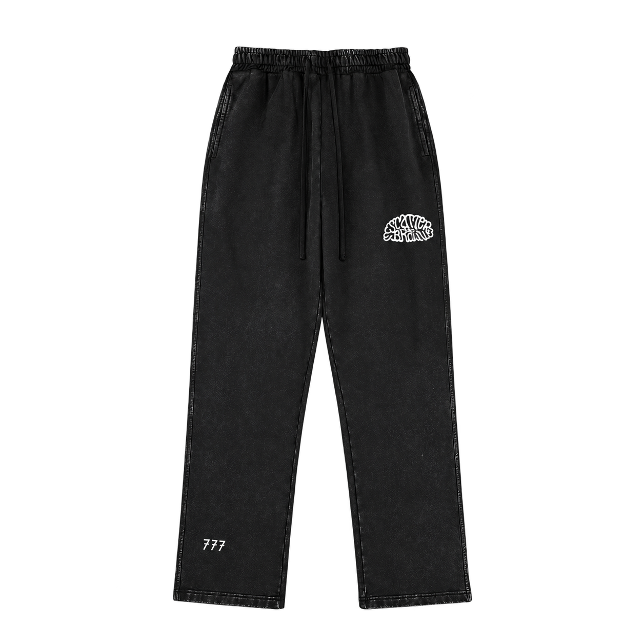 Relaxed sweatpants, Faded Black, front view. Digital supplier preview.